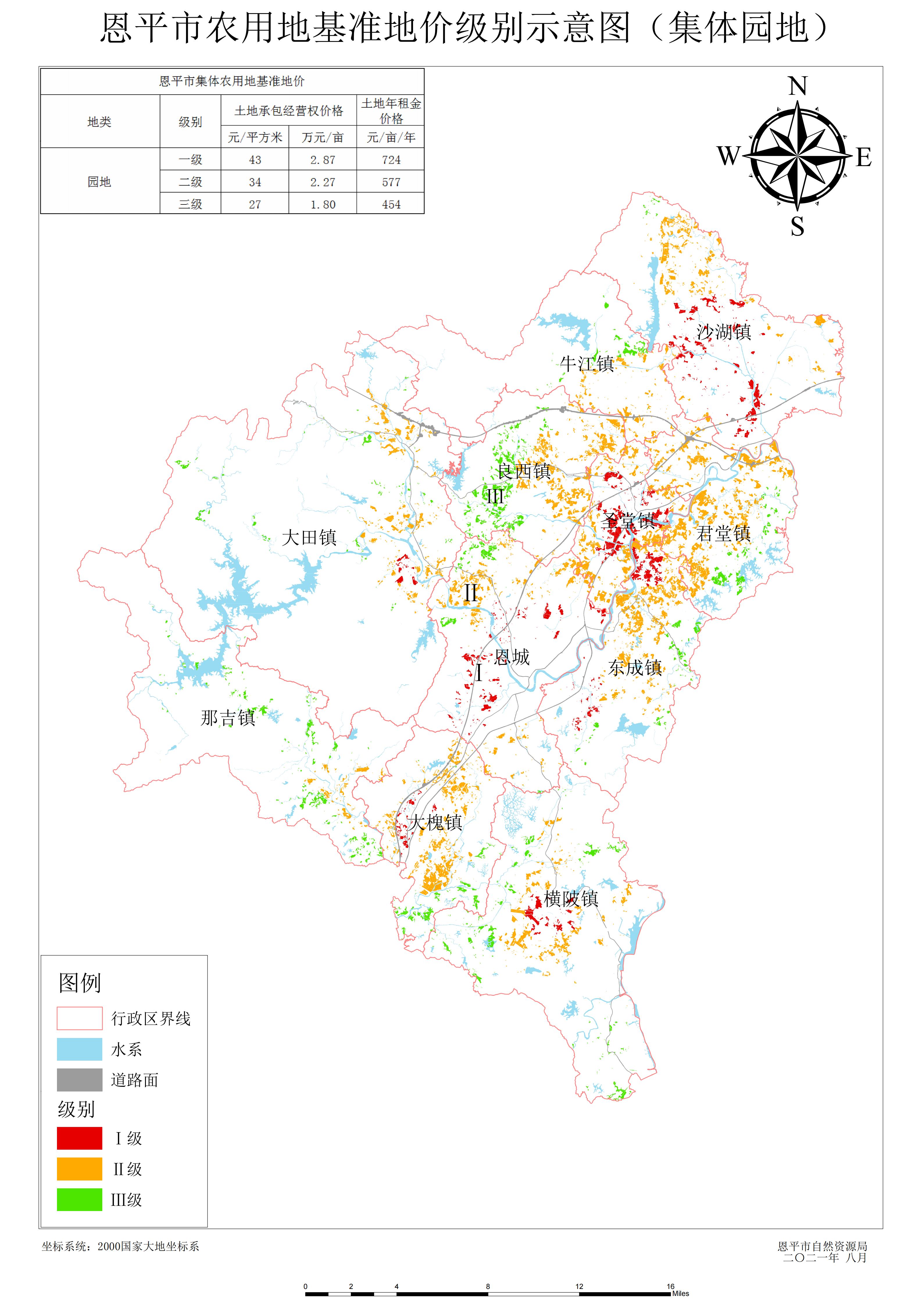 恩平市农用地基准地价级别示意图(集体园地).jpg