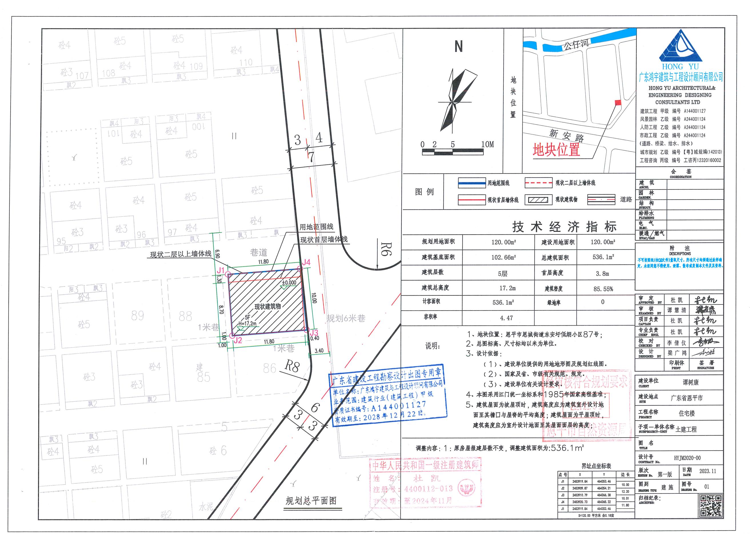 【批后公告】恩平市恩城街道东安圩低朗小区87号规划总平面图.jpg