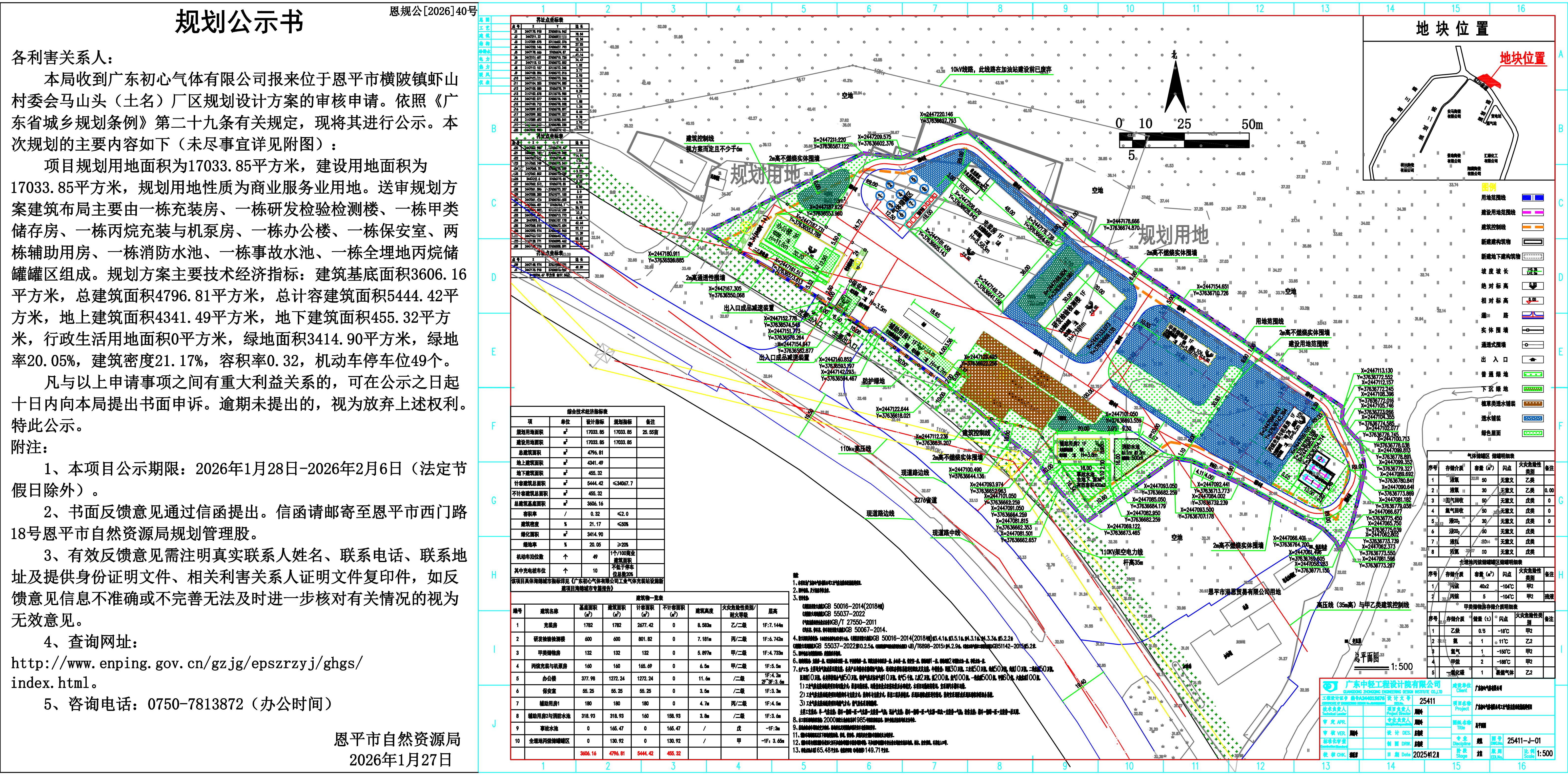 恩规公[2026]40号广东初心气体有限公司 工业气体充装站新建项目公示书_01.jpg