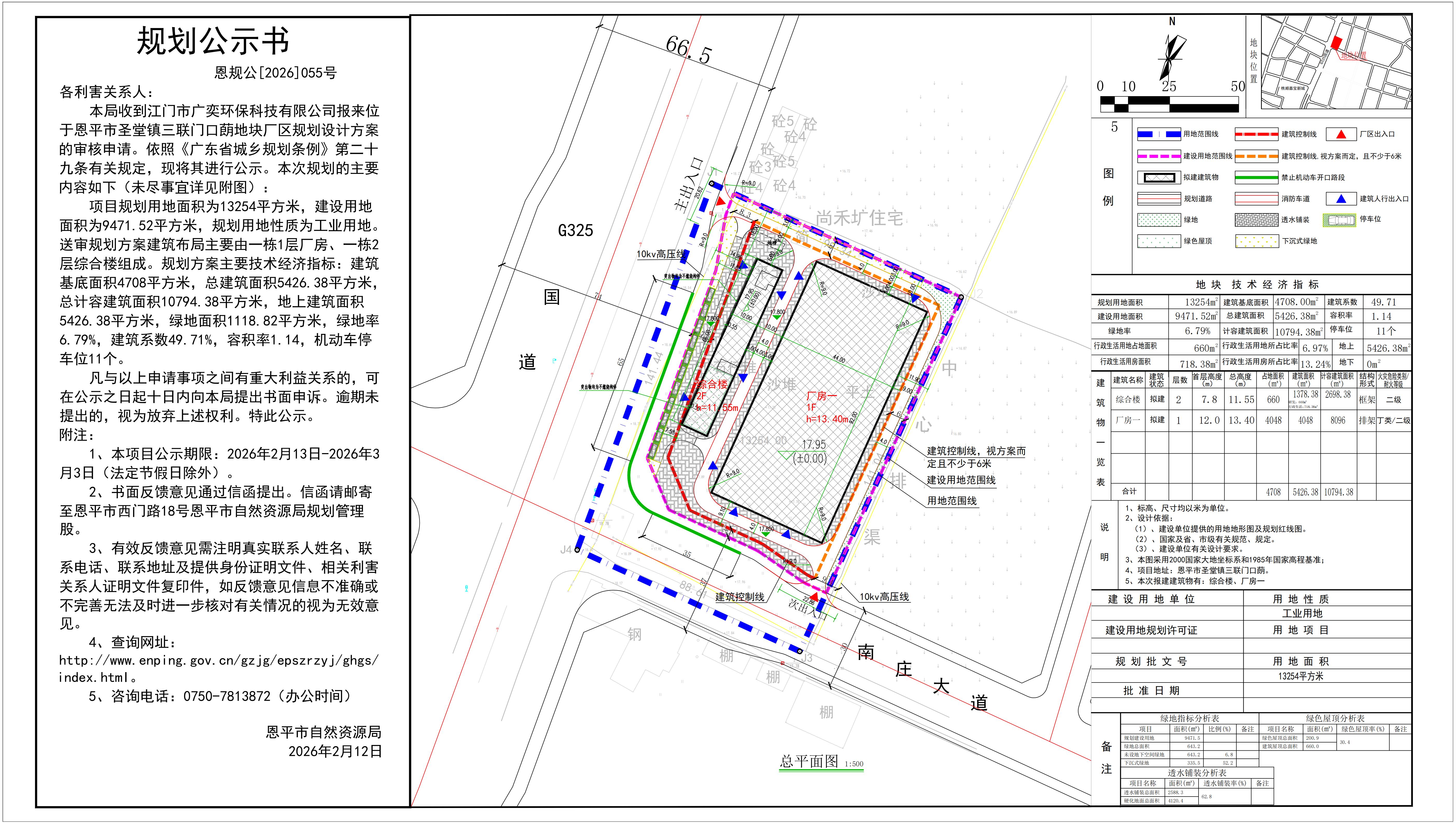 恩规公[2026]055号.关于恩平市圣堂镇三联门口蓢（江门市广奕环保科技有限公司）的规划公示书.jpg