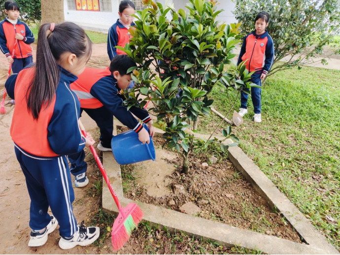 植绿护绿践初心, 恩平校园劳动教育添新彩