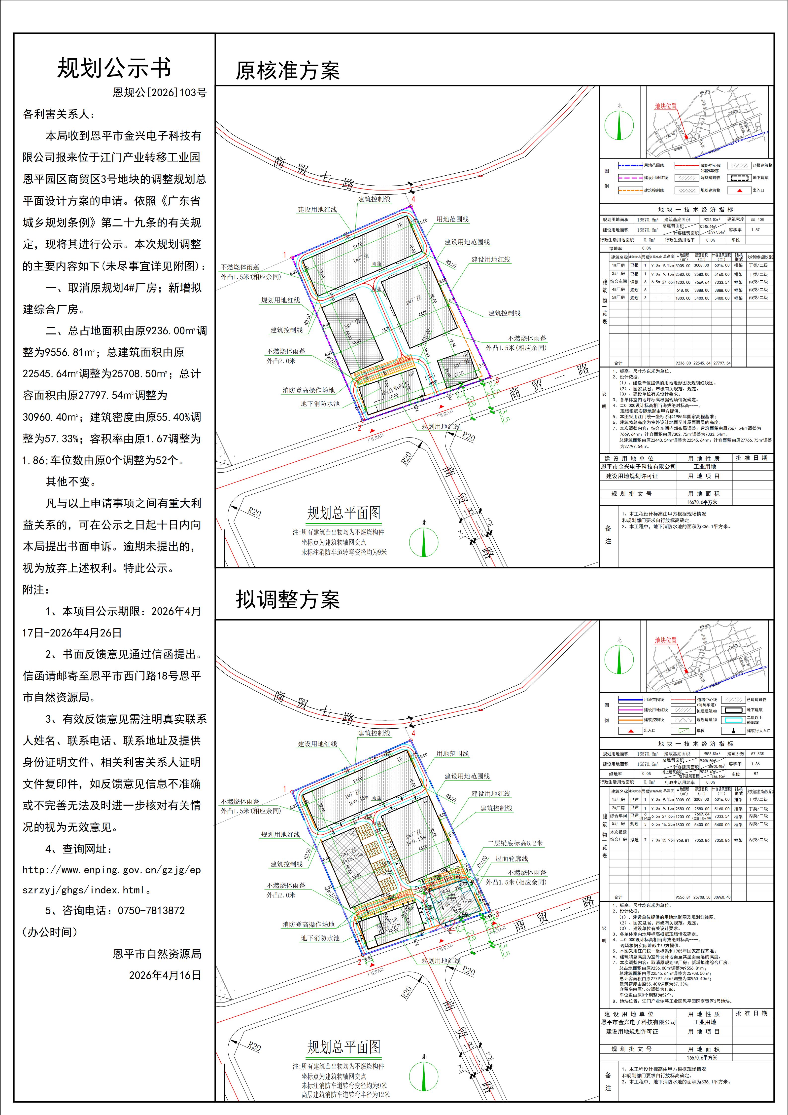 恩规公[2026]103号 关于恩平市恩城街道恩平园区商贸一路3号（恩平市金兴电子科技有限公司）的规划公示书_01.jpg