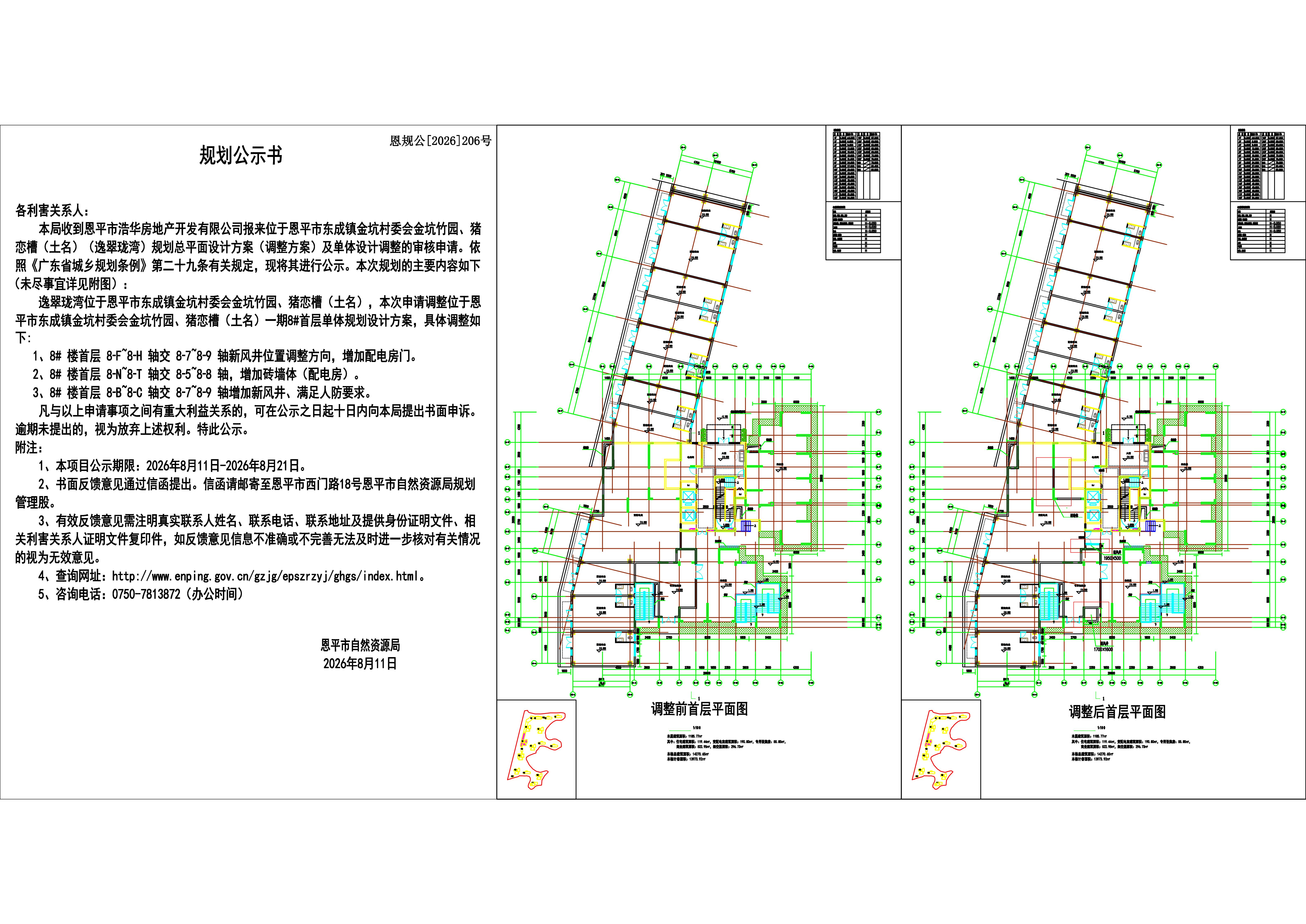 恩规公[2026]206号关于恩平市浩华房地产开发有限公司（逸翠珑湾）的规划公示书_01.jpg